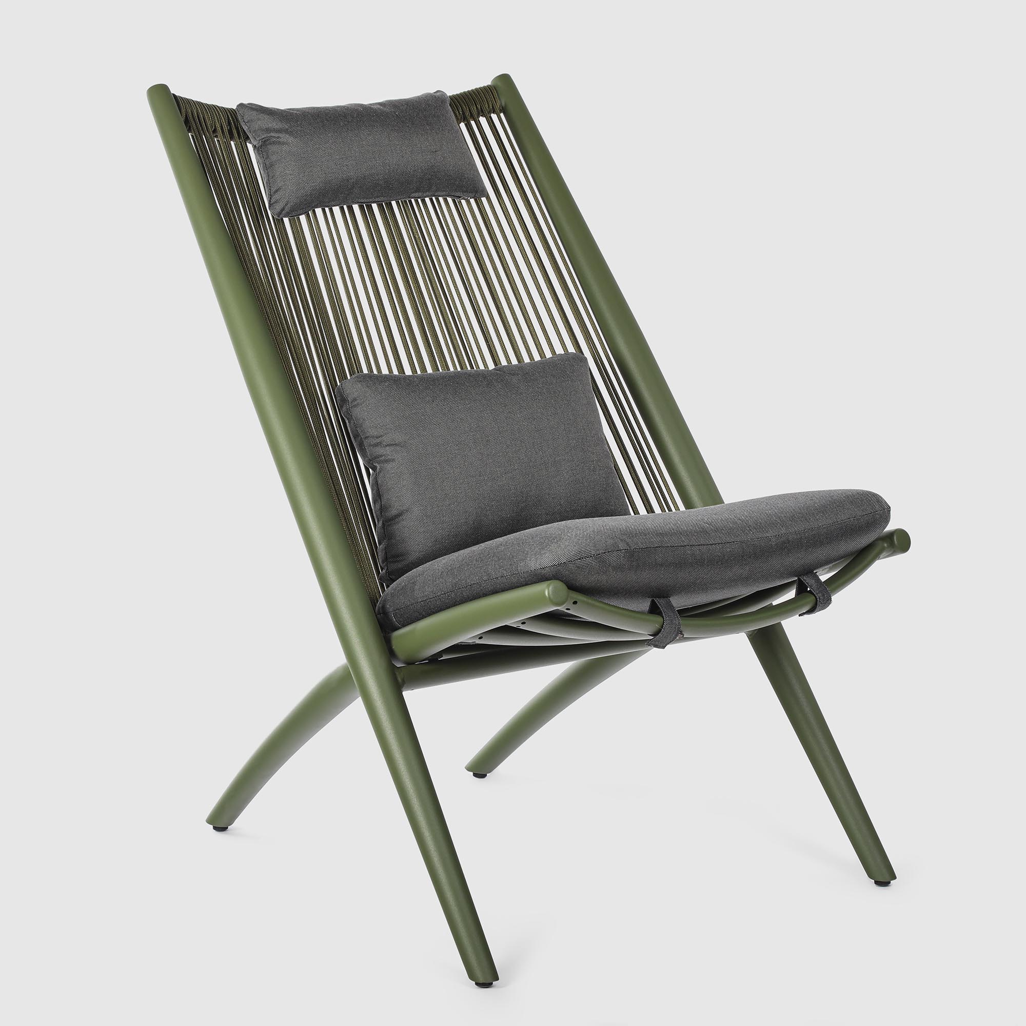 Кресло Bizzotto Aloha зелёное с подушками 66х84х98 см, цвет зелёный - фото 1