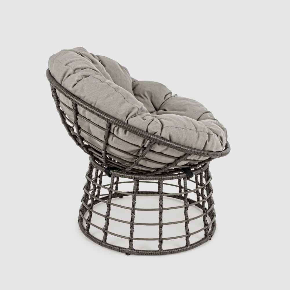 Кресло Bizzotto MOLLY серое с подушкой 90х78 см, цвет серый - фото 5