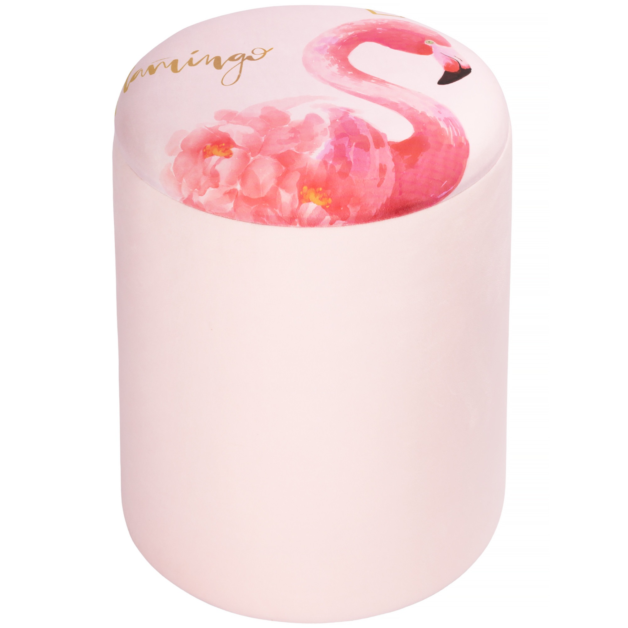 Пуф с крышкой Glasar фламинго 35х35х42 см ваза с крышкой glasar фламинго 18x18x29 см