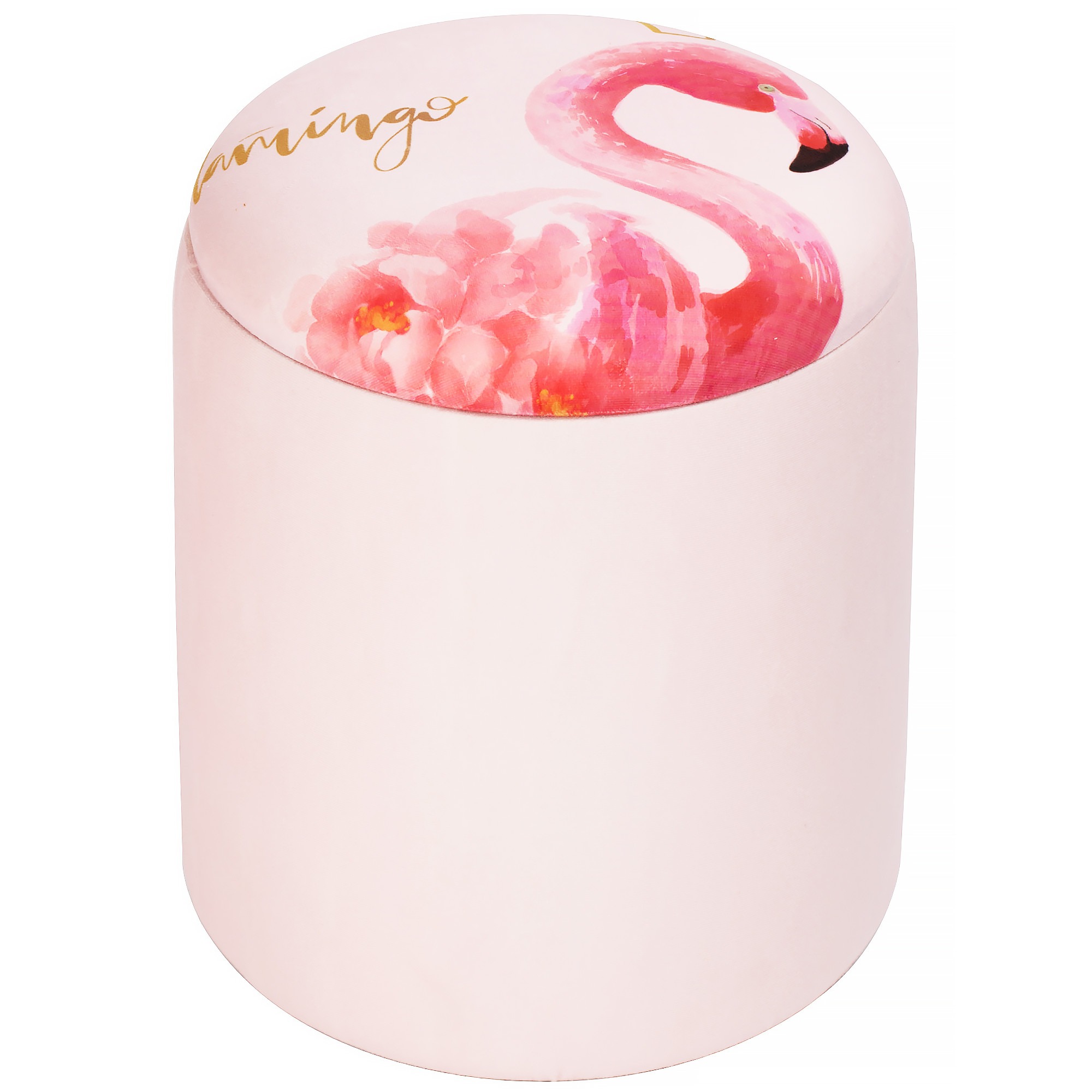 Пуф с крышкой Glasar фламинго 30х30х34 см ваза с крышкой glasar фламинго 18x18x29 см