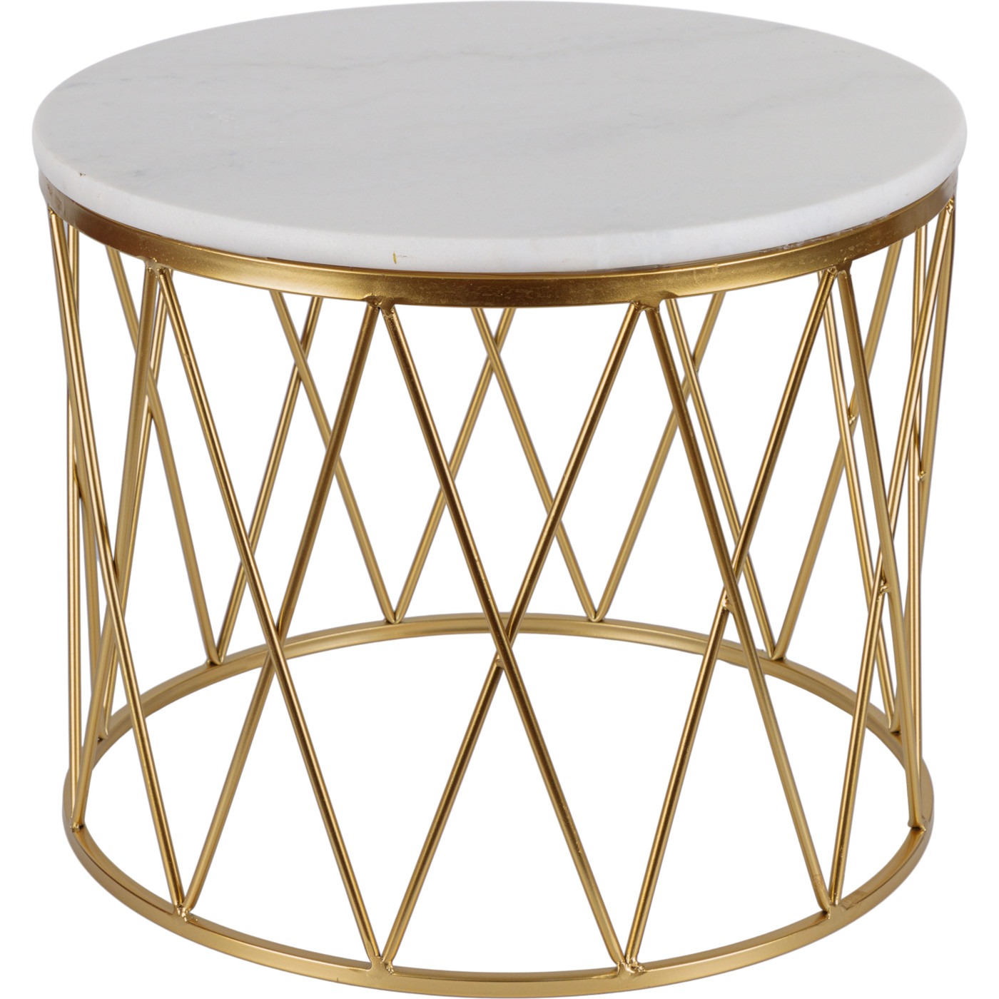 Столик Glasar с белым мрамором 50х50х41 см золото столик glasar с белым мрамором 26х26х62 см