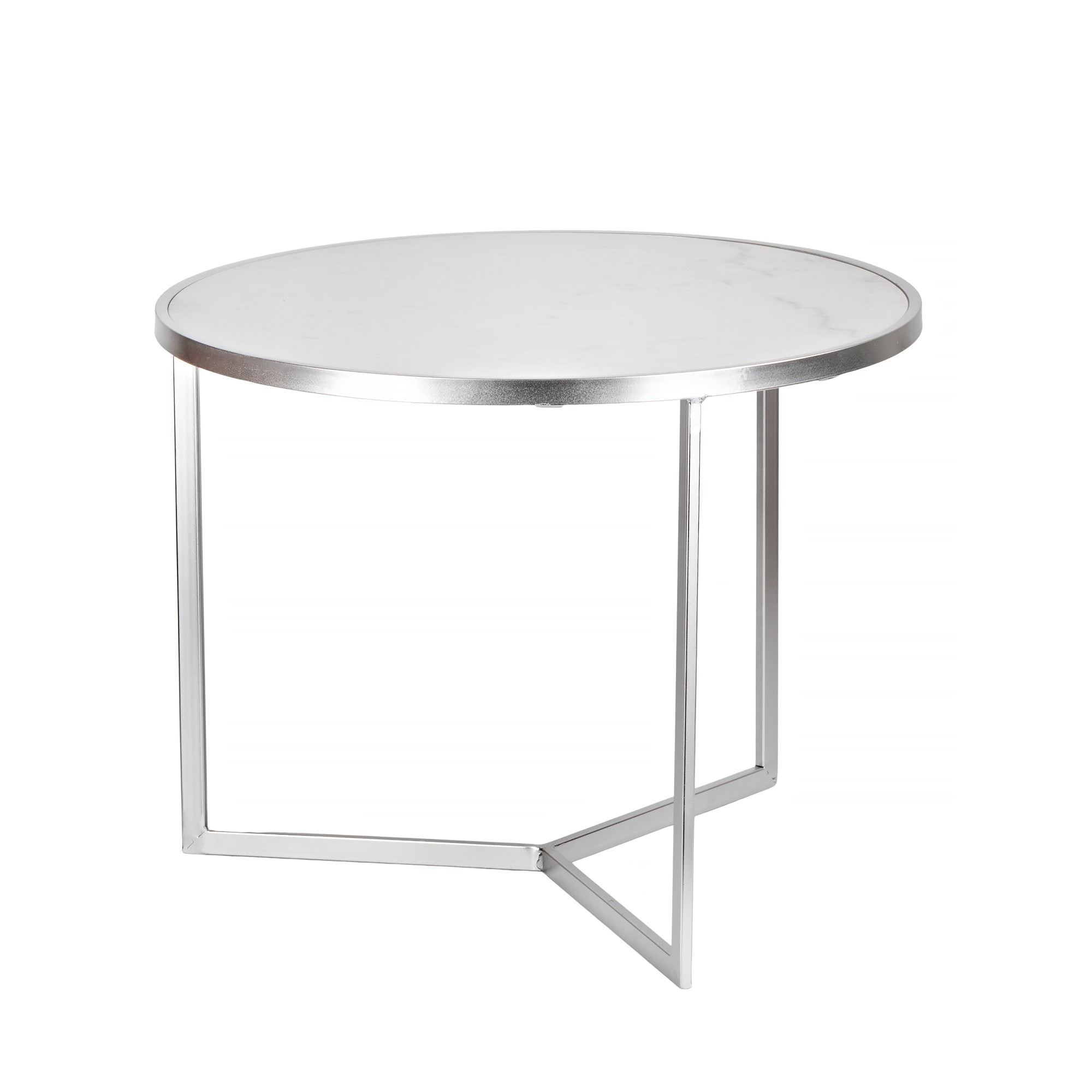 Столик Glasar с белым мрамором 60х60х46 см столик glasar с белым мрамором 33х33х58 см