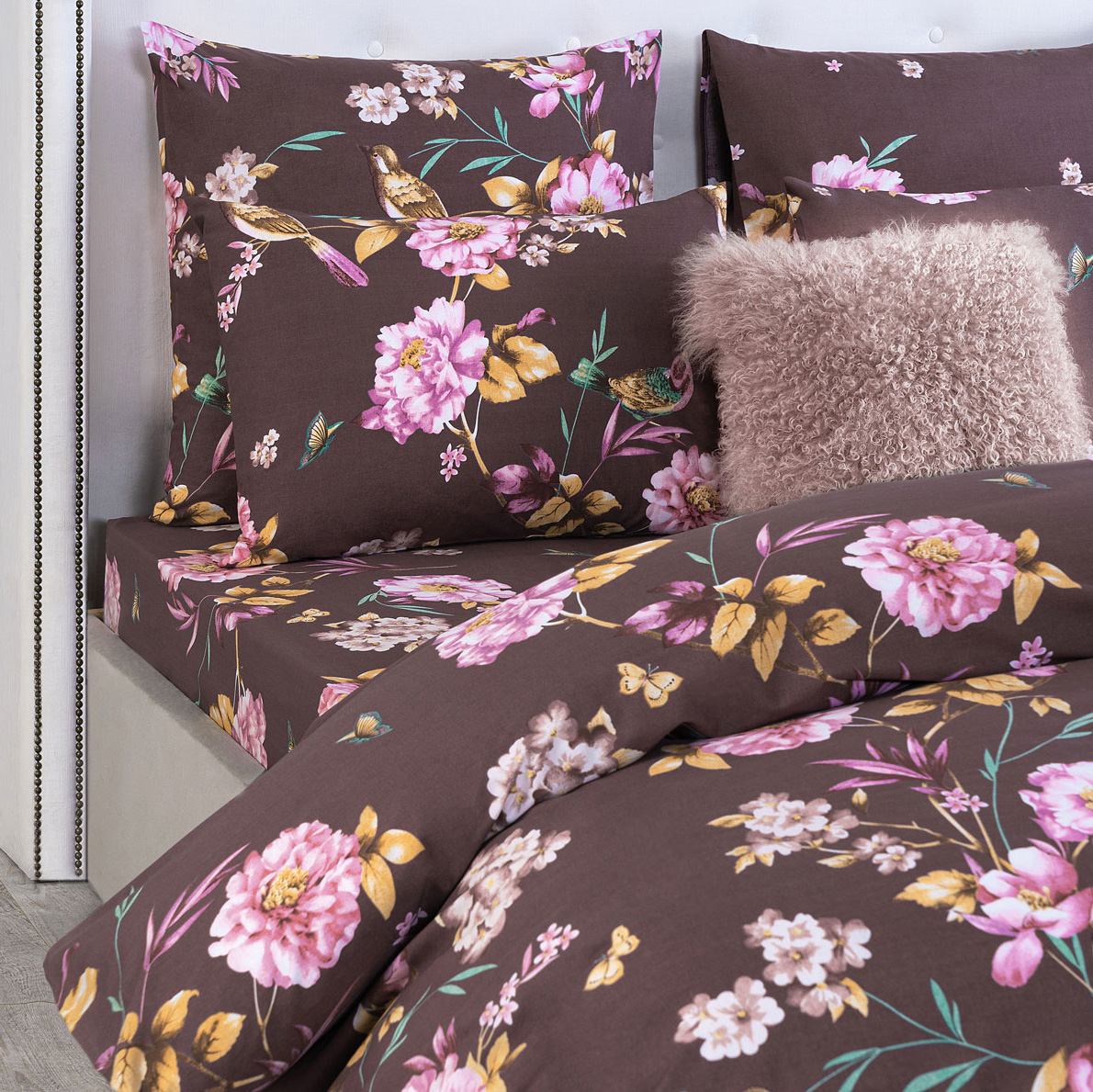 Комплект постельного белья Cassia Бенберг полуторный, цвет бордовый, размер Полуторный - фото 3