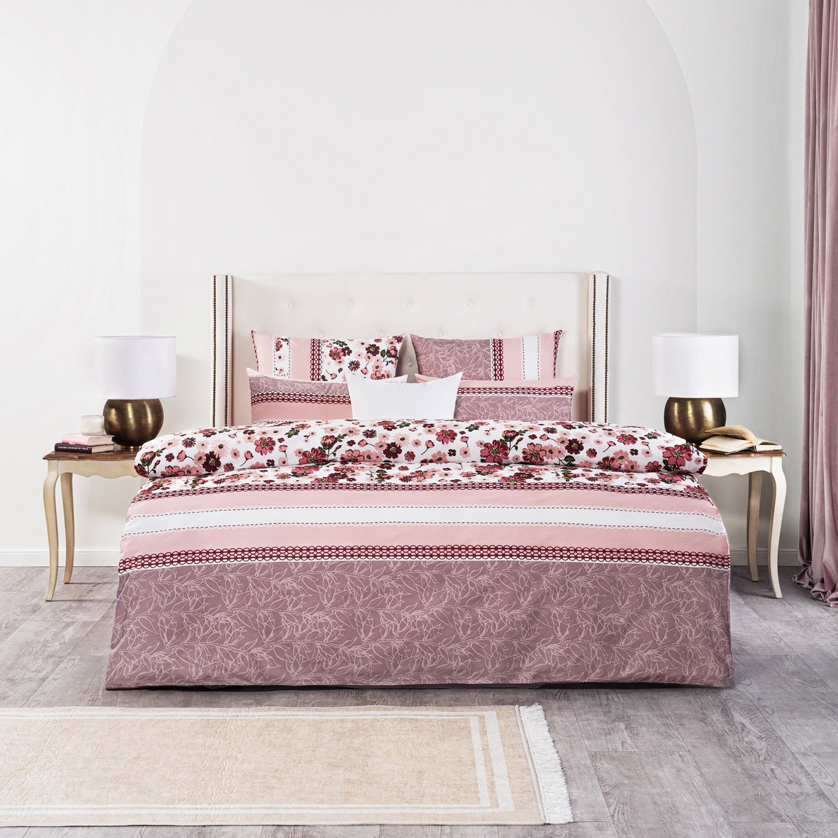 Комплект постельного белья Cassia Рейне Семейный комплект постельного белья моноспейс сатин светло розовый семейный светло розовый сатин