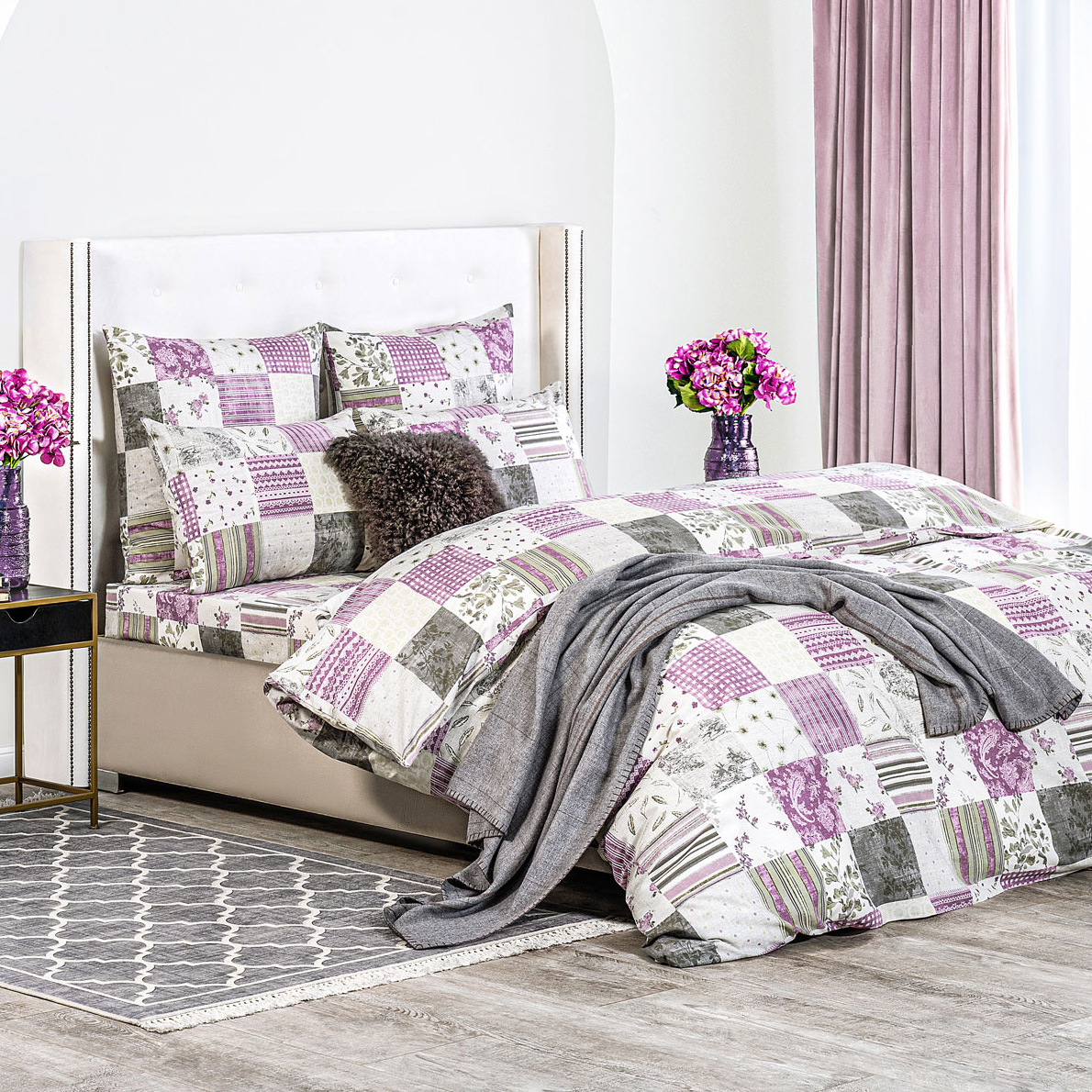 Комплект постельного белья Cassia Вестфолл семейный, цвет фиолетовый, размер Семейный - фото 2