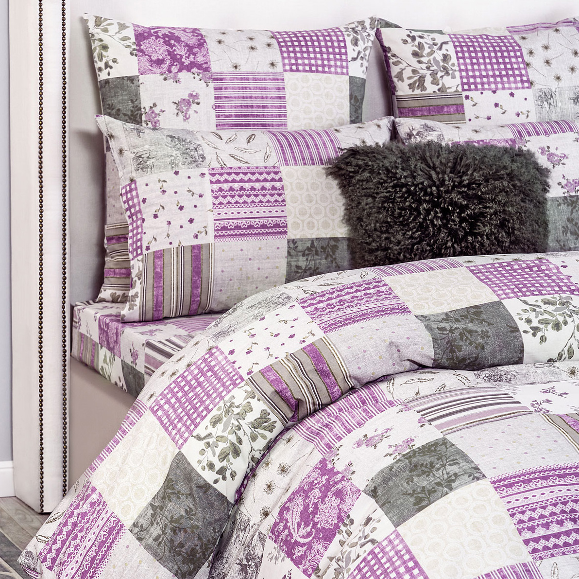 Комплект постельного белья Cassia Вестфолл семейный, цвет фиолетовый, размер Семейный - фото 3