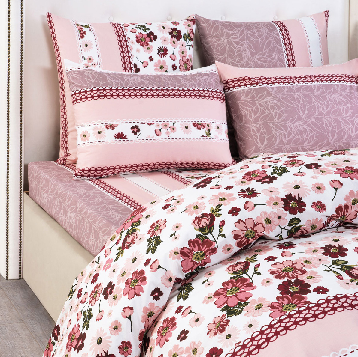 Комплект постельного белья Cassia Рейне двуспальный, цвет розовый, размер Двуспальный - фото 3