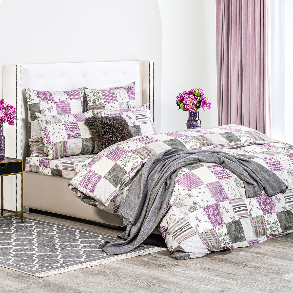Комплект постельного белья Cassia Вестфолл двуспальный, цвет фиолетовый, размер Двуспальный - фото 2