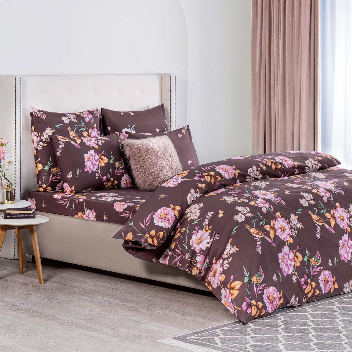 Комплект постельного белья Cassia Бенберг двуспальный евро, цвет бордовый, размер Евро - фото 2