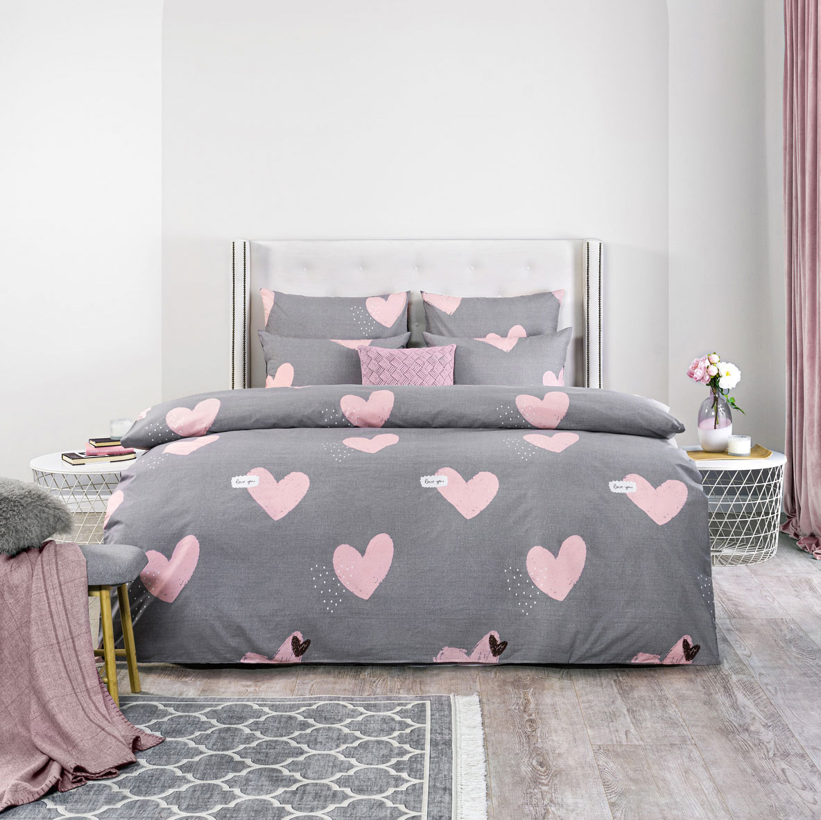 Комплект постельного белья Cassia Драммен двуспальный евро, цвет серый, размер Евро - фото 1