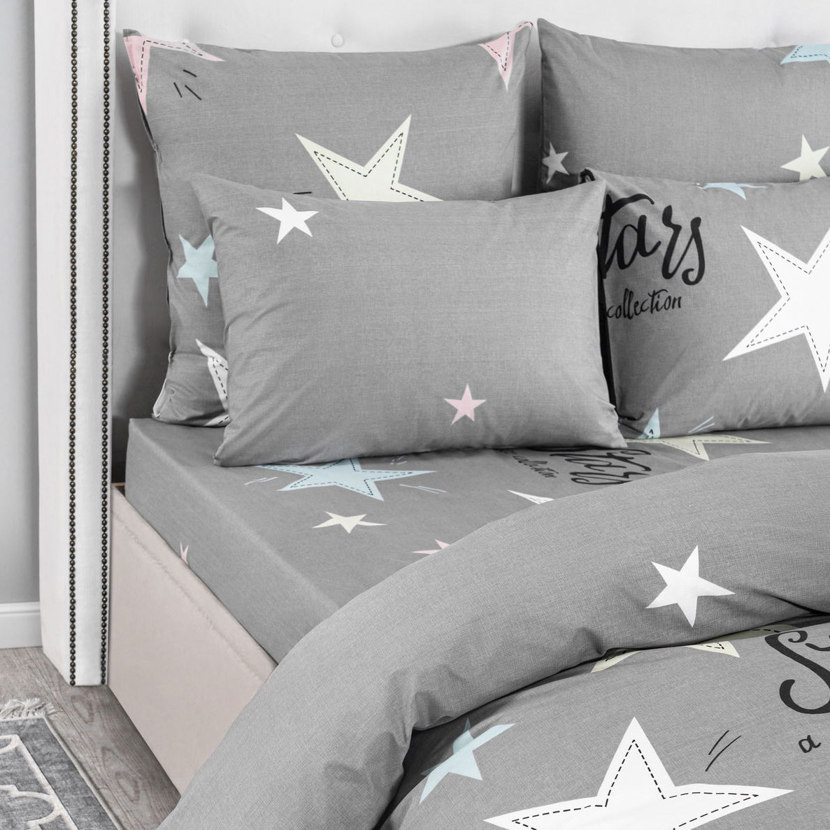 Комплект постельного белья Cassia Брюне двуспальный евро, цвет серый, размер Евро - фото 3