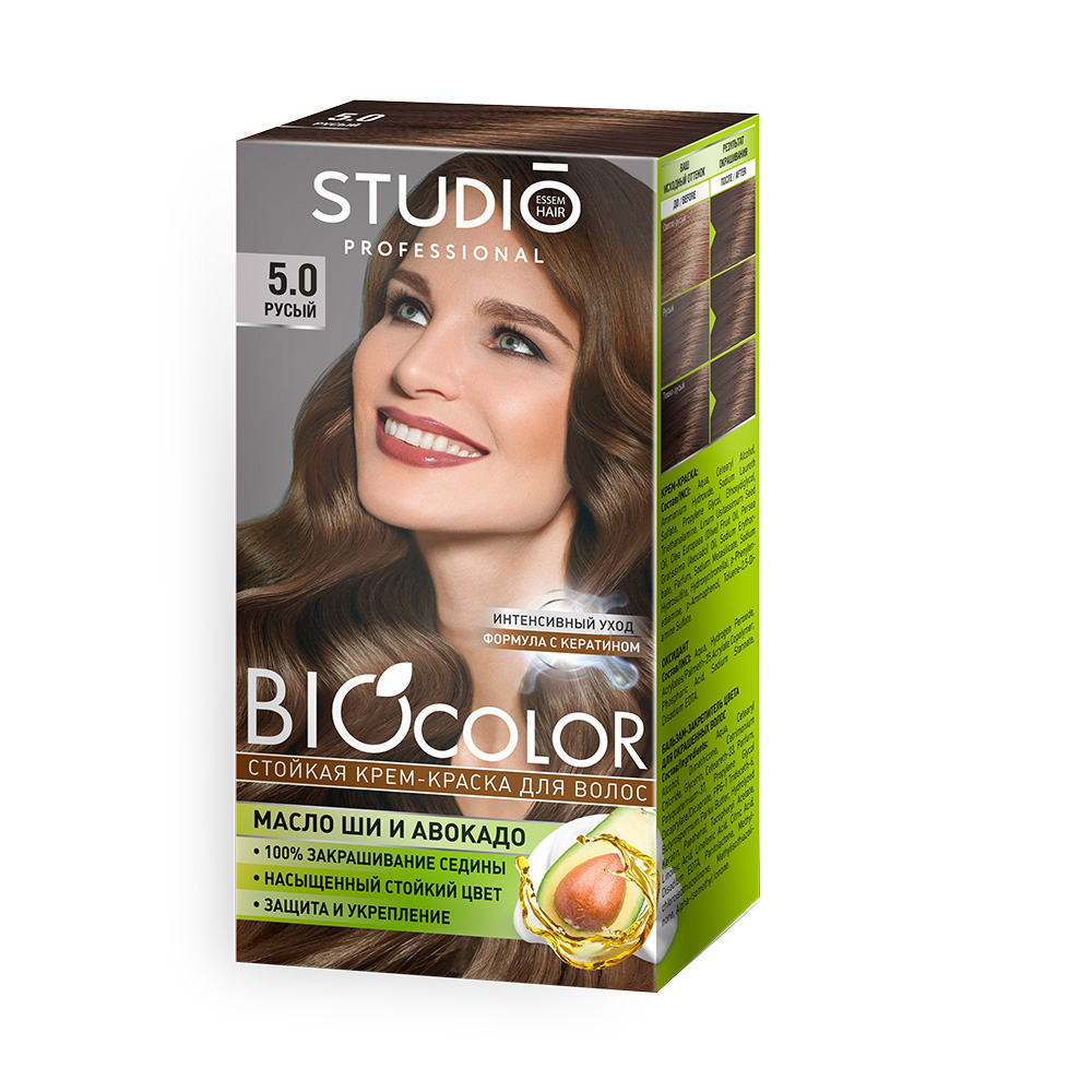 Краска для волос Biocolor 5.0 русый стойкая крем краска для волос fito косметик fitocolor тон пепельный блондин 115 мл