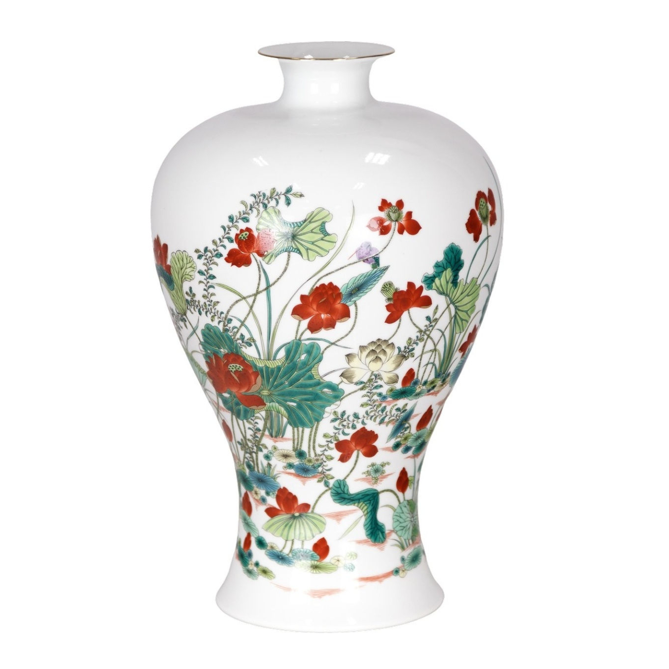 Ваза коллекционная Glasar с цветами 22х22х33 см ваза glasar фарфоровая белая с цветами и птицами 25х25х41 см