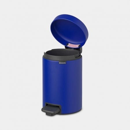 фото Бак мусорный с педалью brabantia newicon синий 3 л