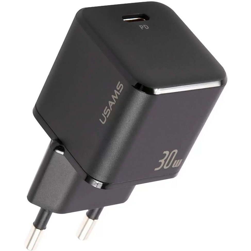 Сетевое зарядное устройство USAMS US-CC148 T45 черный внешний акб usams us cd168 pb60 dual 20000 mah qc3 0 pd fast charging 22 5 w черный 20kcd16801