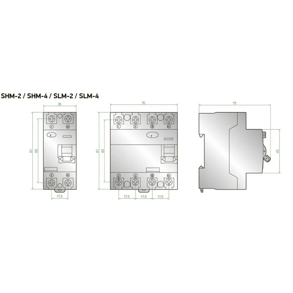 фото Выключатель sigma elektrik дифференциального тока вдт (узо) ac 2p 30ma 6ka 80a