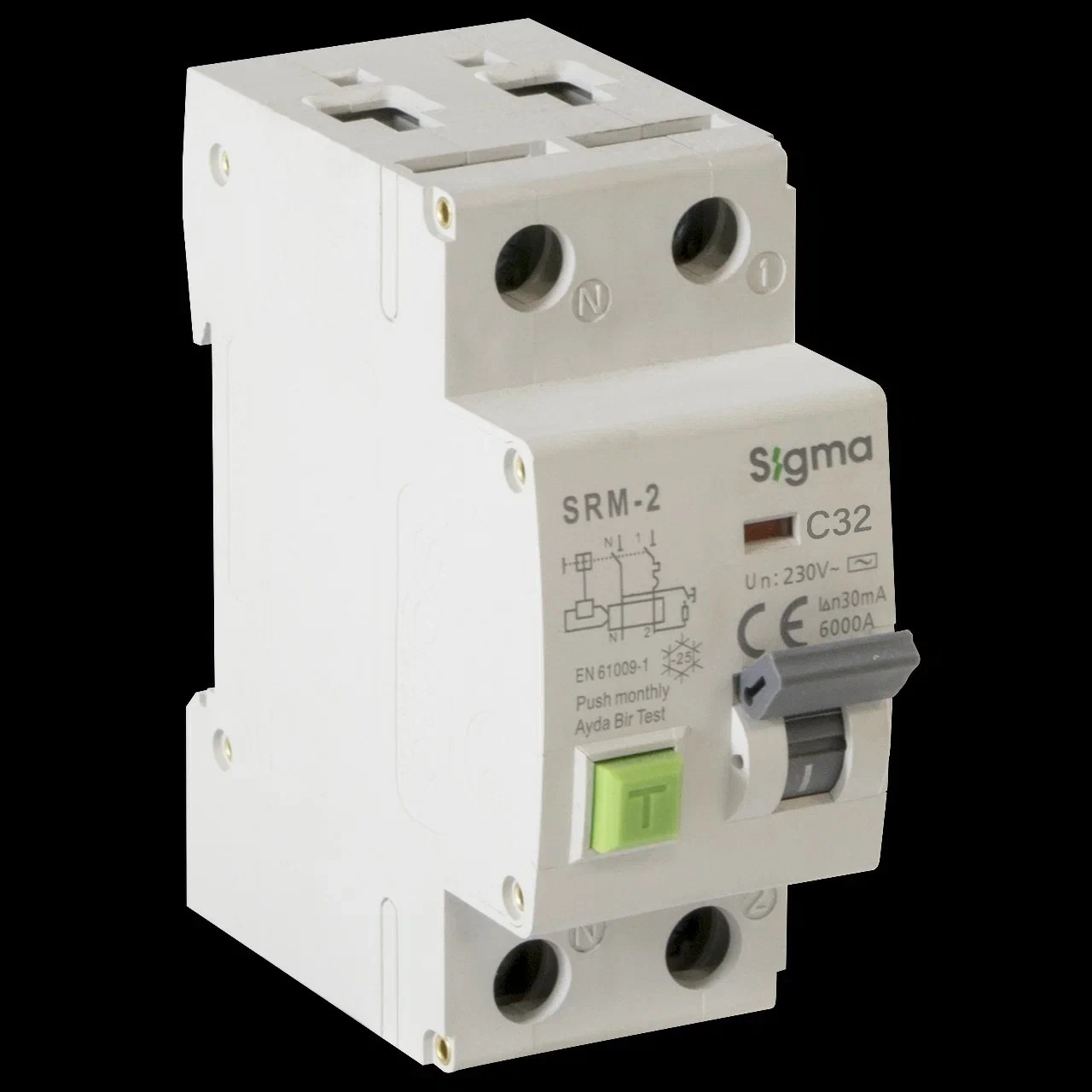 цена Автоматический выключатель Sigma elektrik дифференциального тока АвДТ AC 2P 30mA 6kA 32A