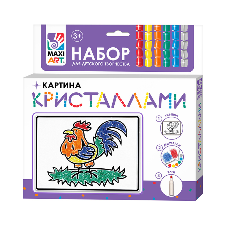 Картина кристаллами Maxi Art Петушок 10х15 см