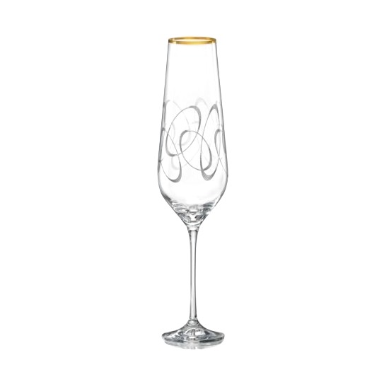 Набор бокалов Crystalex Санд для шампанского 200 мл золото 6 шт, цвет прозрачный - фото 1