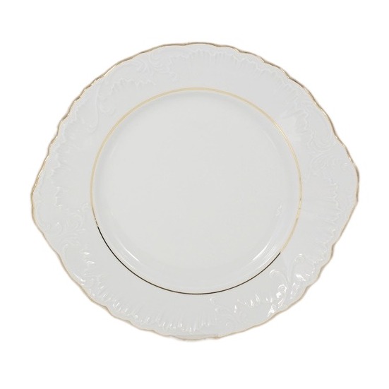 Тарелка с ушками Cmielow Rococo золото 29 см тарелка мелкая cmielow rococo 25 см