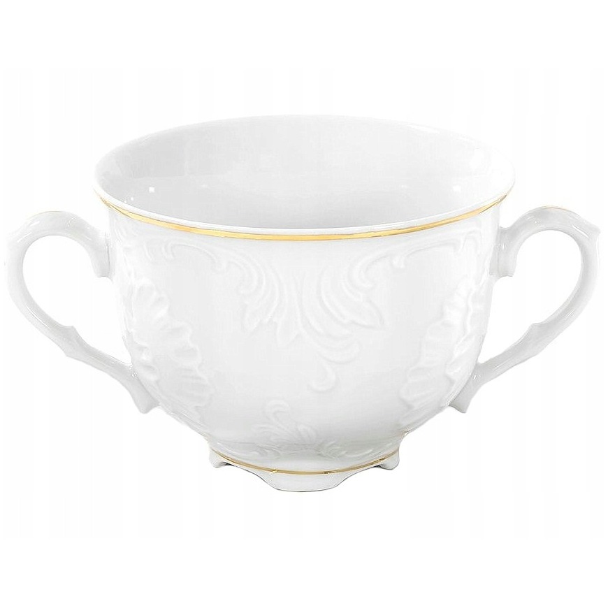чашка для чая cmielow rococo 220 мл фарфоровая 75482 Чашка для бульона Cmielow Rococo золото 330 мл