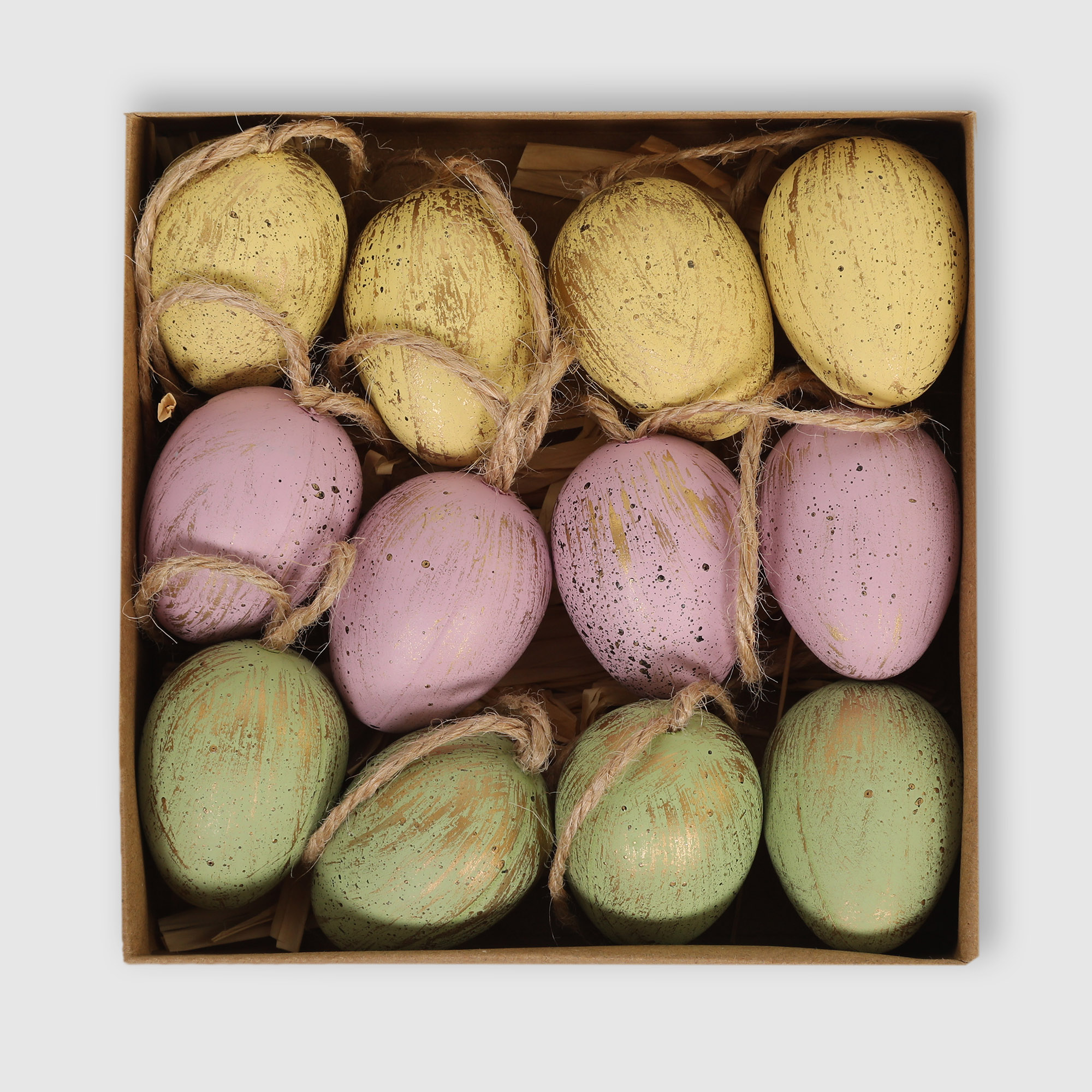 Яйца пасхальные декоративные Dekor pap 12x12x3 см, цвет розовый