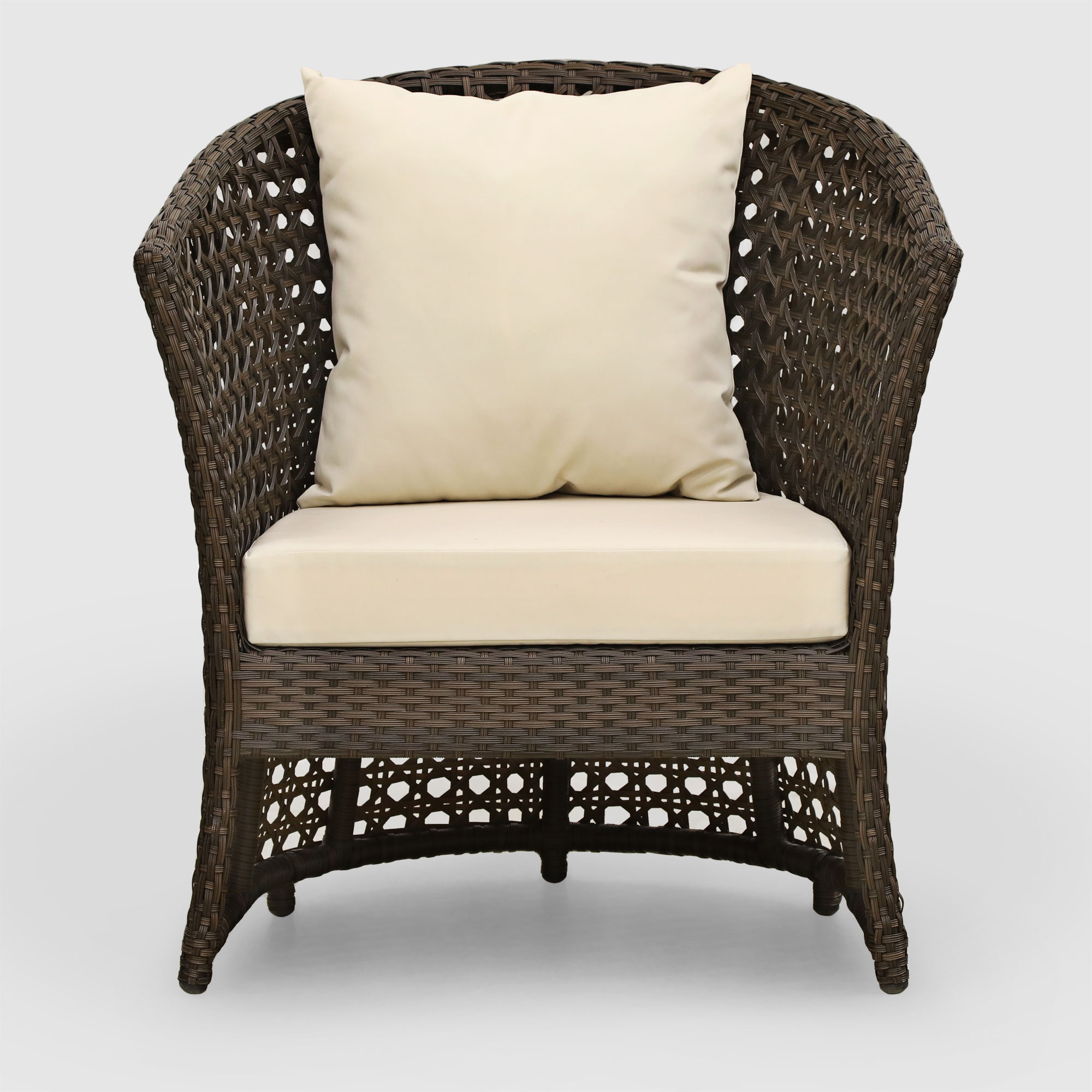 Комплект мебели Ns Rattan Linda коричневый с бежевым 4 предмета, цвет бежевый, размер 155х90х70 - фото 9