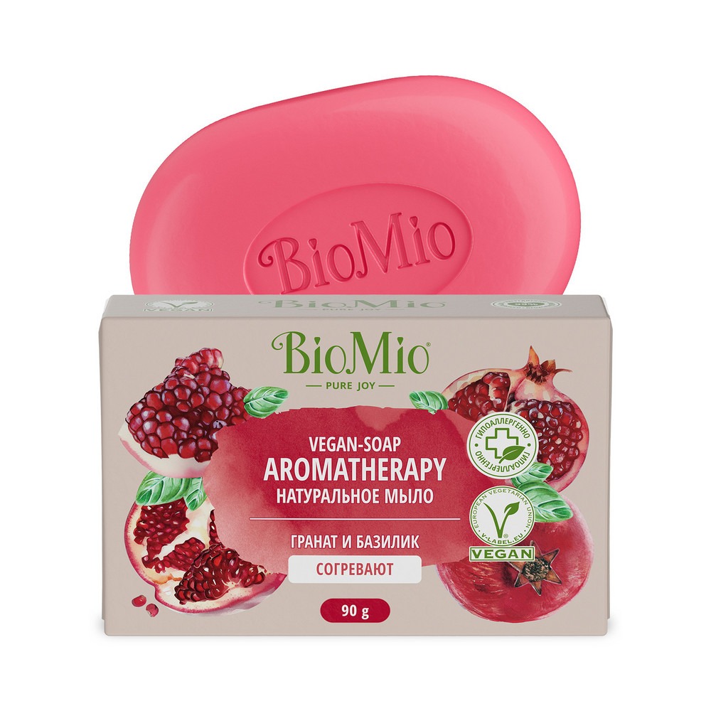 Мыло BioMio aromatherapy гранат и базилик  90 г​ - фото 1