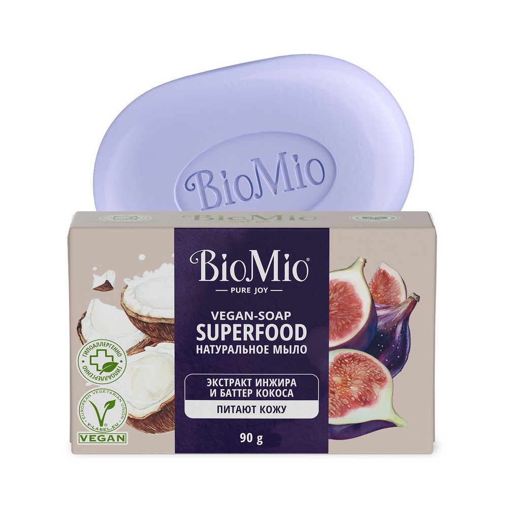 мыло biomio bio soap инжир и кокос 90г Мыло BioMio aromatherapy инжир и кокос 90 г​