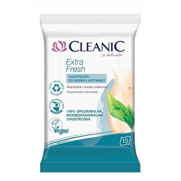 Салфетки влажные Cleanic Extra fresh для интимной гигиены 10 шт - фото 1