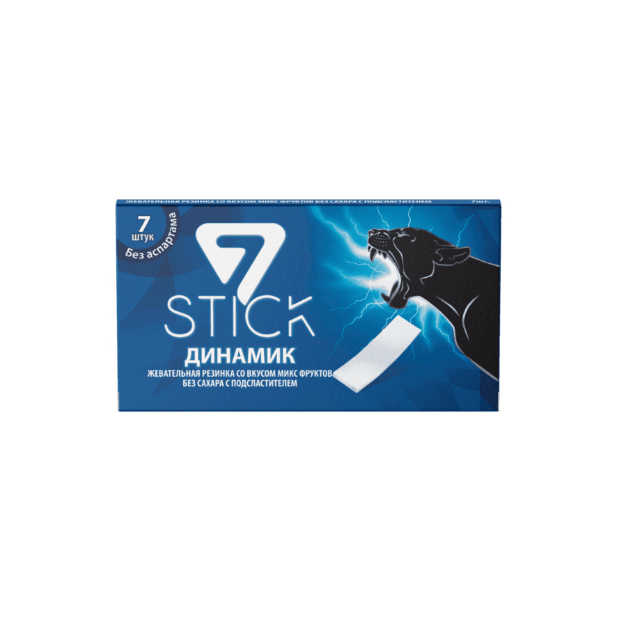Жевательная резинка 7 Stick Динамик, 7 пластинок игрушка жевательная с утопленной пищалкой