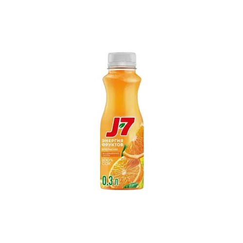 цена Сок J7 Апельсиновый с мякотью, 0,3 л