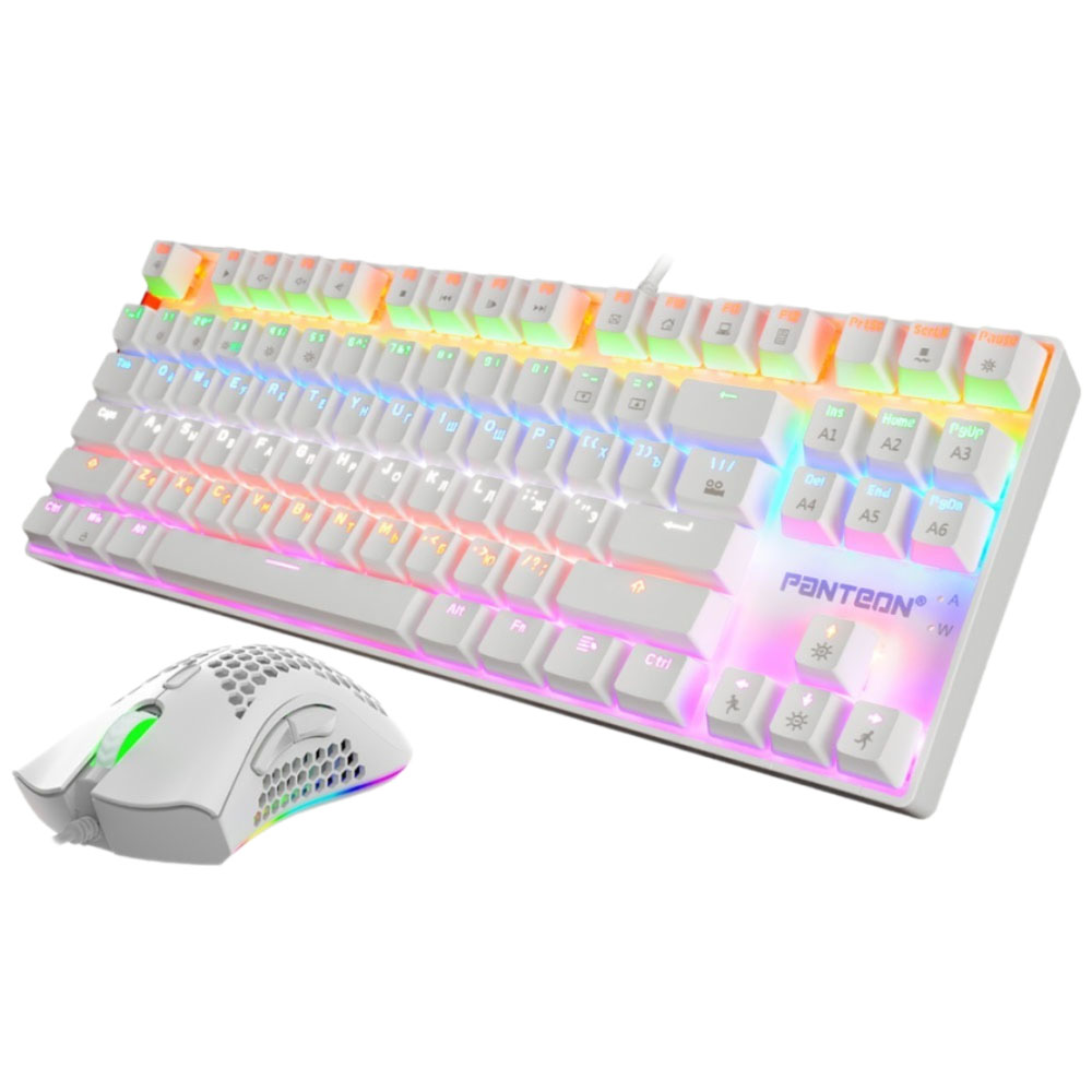 Комплект клавиатуры и мыши Jet.A Panteon GS800 белый игровой набор nerf fn smg zesty