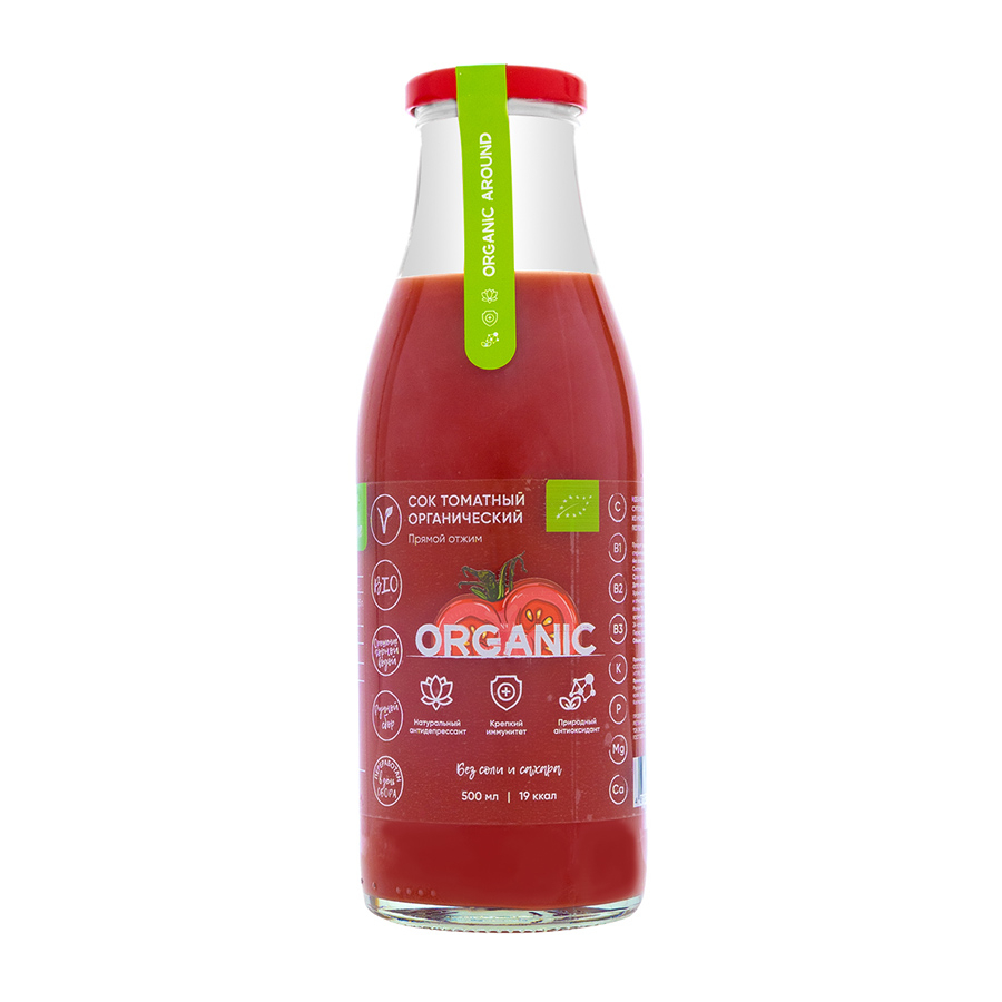 Сок томатный Organic Around 0,5 л кетчуп heinz томатный с укропом и петрушкой 320 г