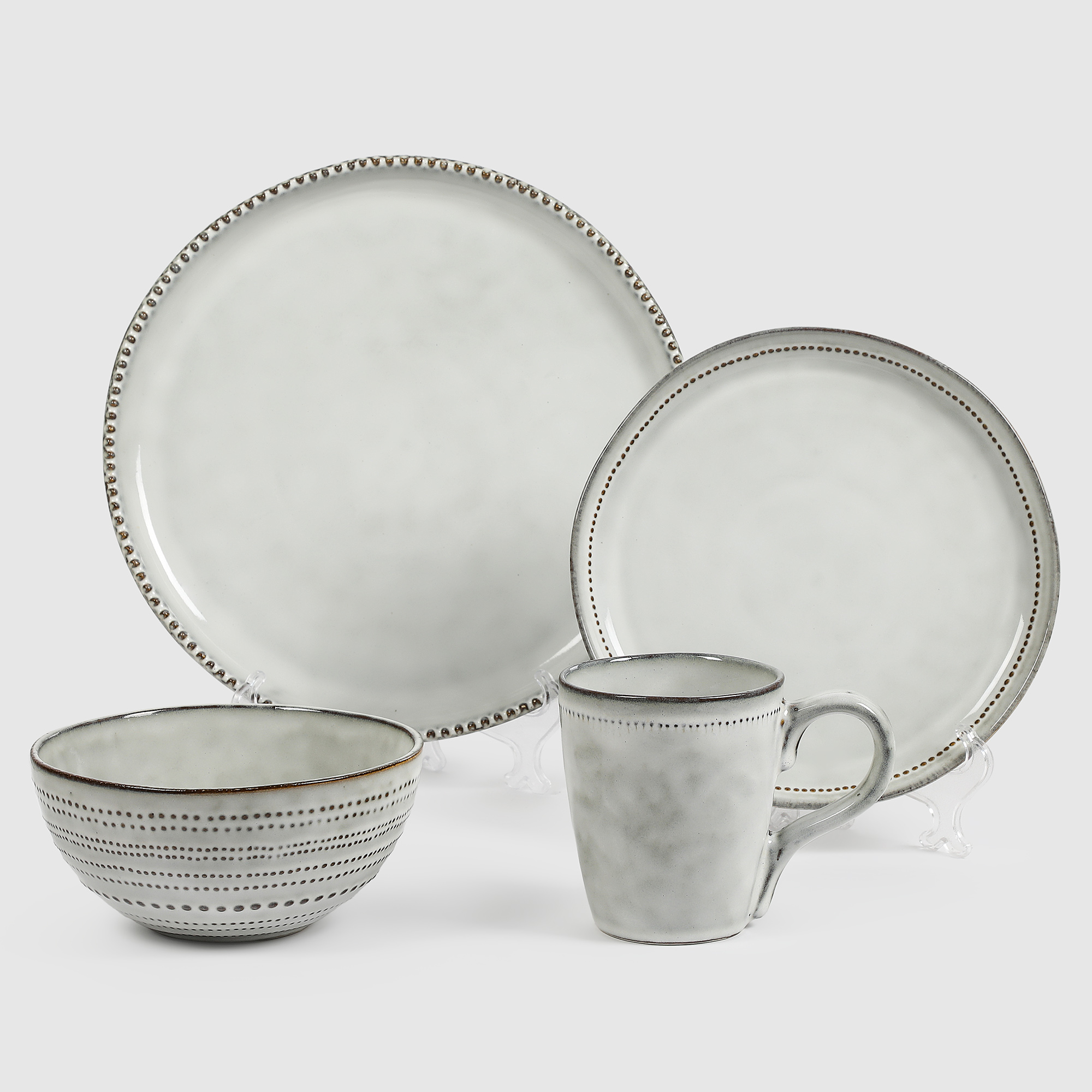 Набор керамической посуды White Rabbit Скандинавия 16 предметов набор кистей для дизайна ногтей 50 шт 10 см коричневый