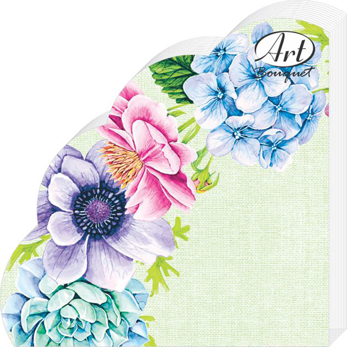 цена Салфетки Art bouquet бумажные цветочный натюрморт 3сл 12л