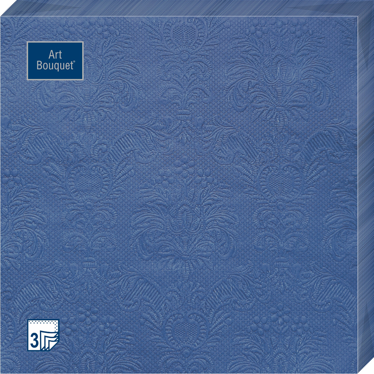 Салфетки Art bouquet бумажные синий барокко 33х33 3сл 16шт