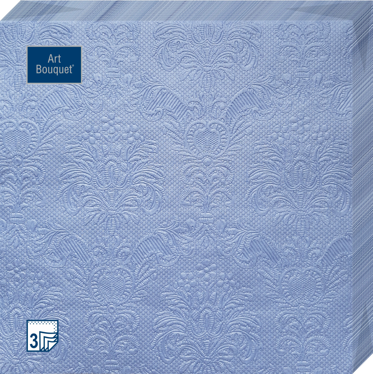 Салфетки Art bouquet бумажные голубой с перламутром барокко 33х33 3сл 16шт салфетки бумажные umbo домик бамбук 3 слоя 120 шт
