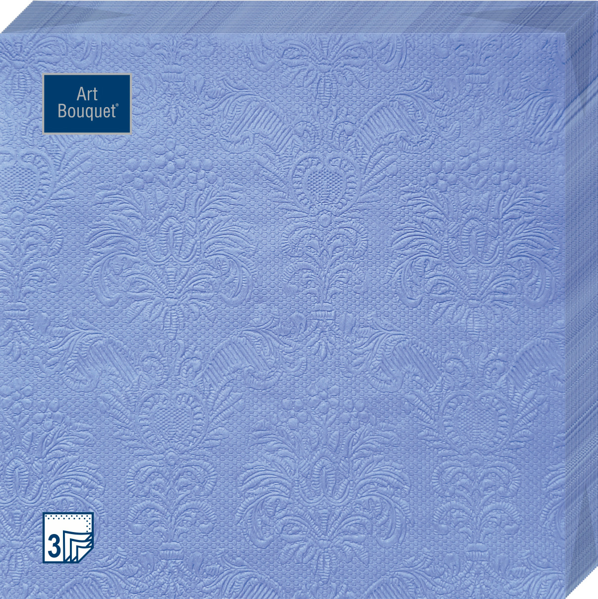 Салфетки Art bouquet бумажные джинсовый синий 33х33 3сл 16шт