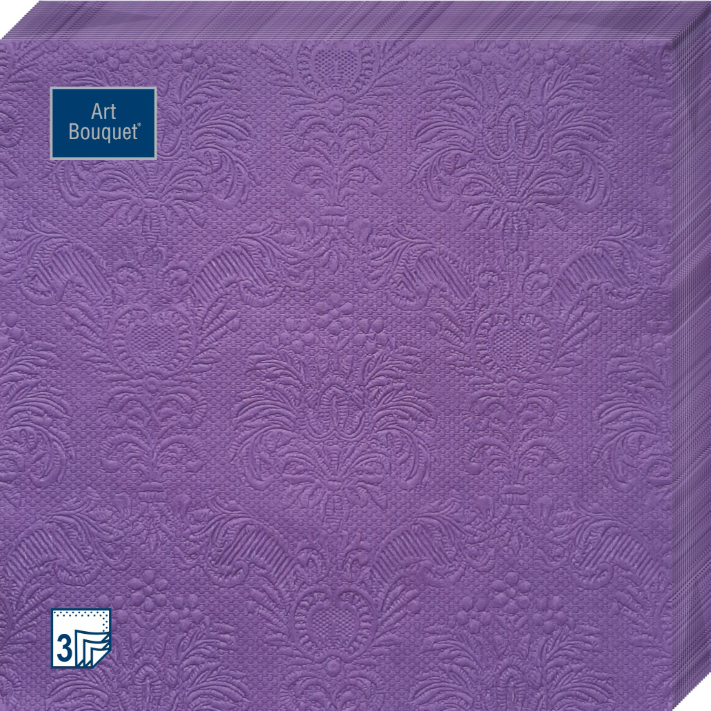 Салфетки Art bouquet бумажные фиолетовый барокко 33х33 3сл 16шт