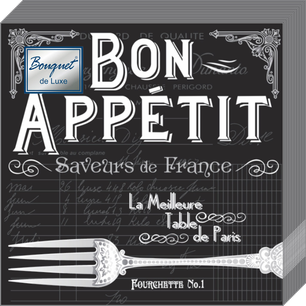 Салфетки Bouquet de luxe бумажные bon appetit черные 24х24 3сл 25л салфетки бумажные гармония а клетка 100 шт 24х24 см