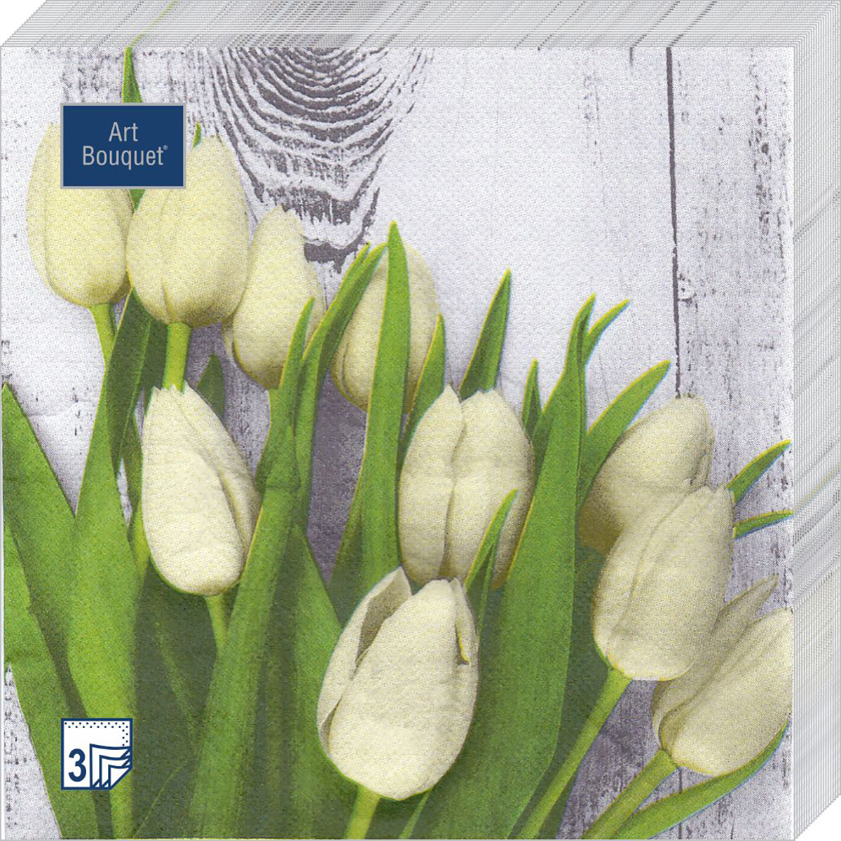 Салфетки Art bouquet бумажные белые тюльпаны 33х33 3сл 20шт салфетки бумажные bulgaree green розы трехслойные 33х33 см 20 шт