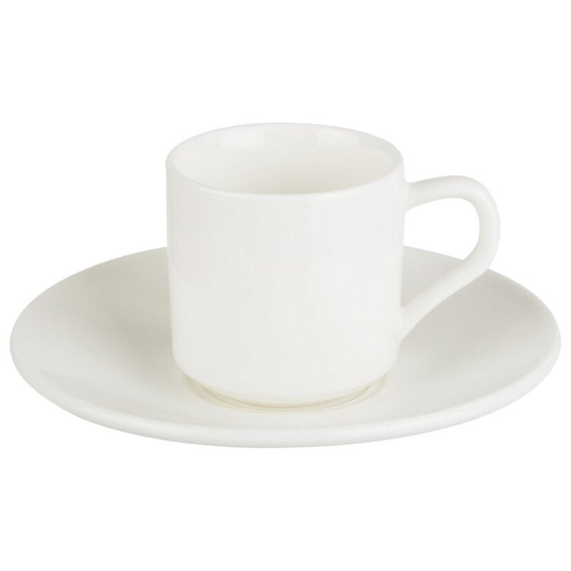 Набор кофейная чашка и блюдце Wilmax 90 мл одноразовая кофейная чашка ооо комус