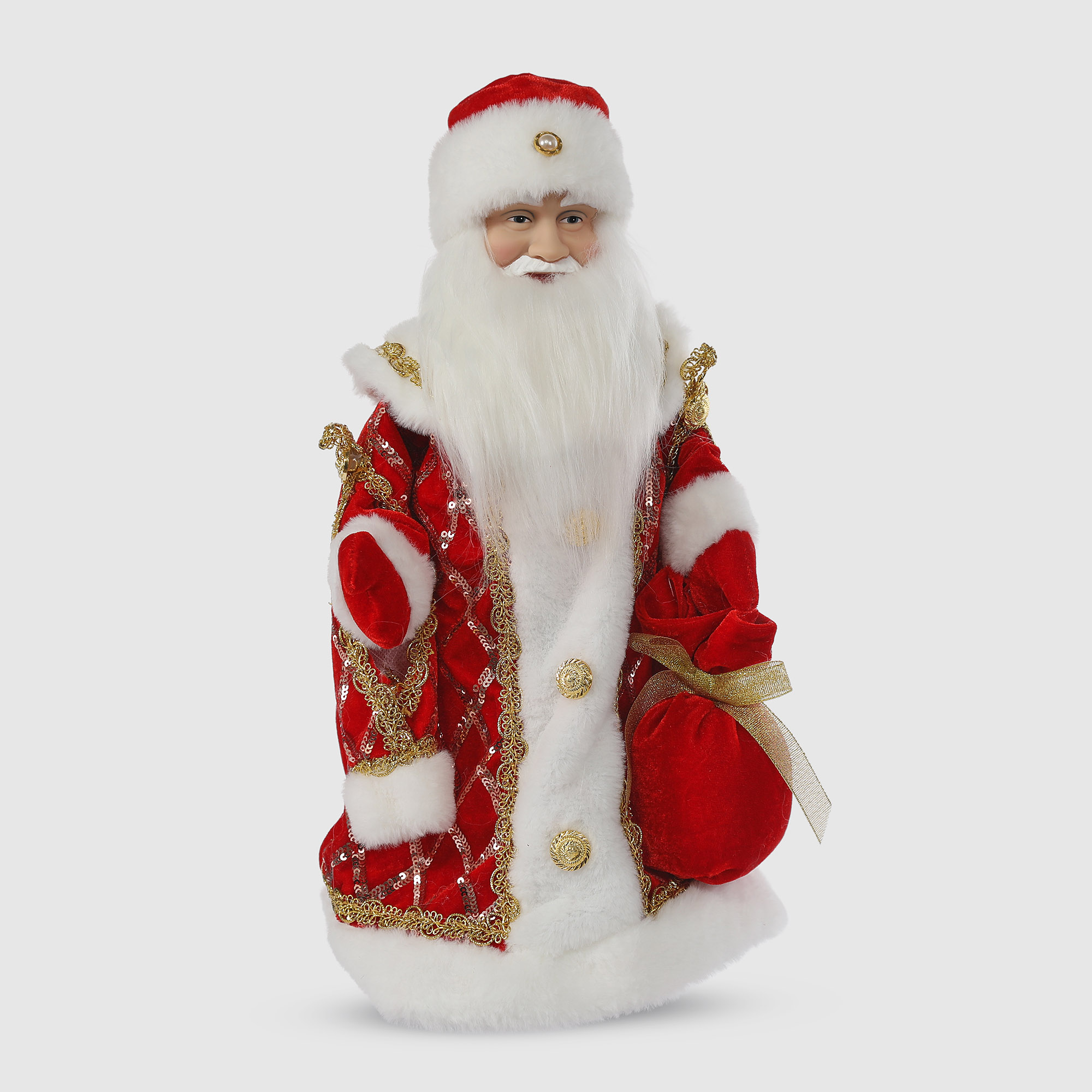 Фигура с мелодией Sote Toys Дед мороз в красной шубе 40 см декоративная фигура sote toys олень декоративный 45 см