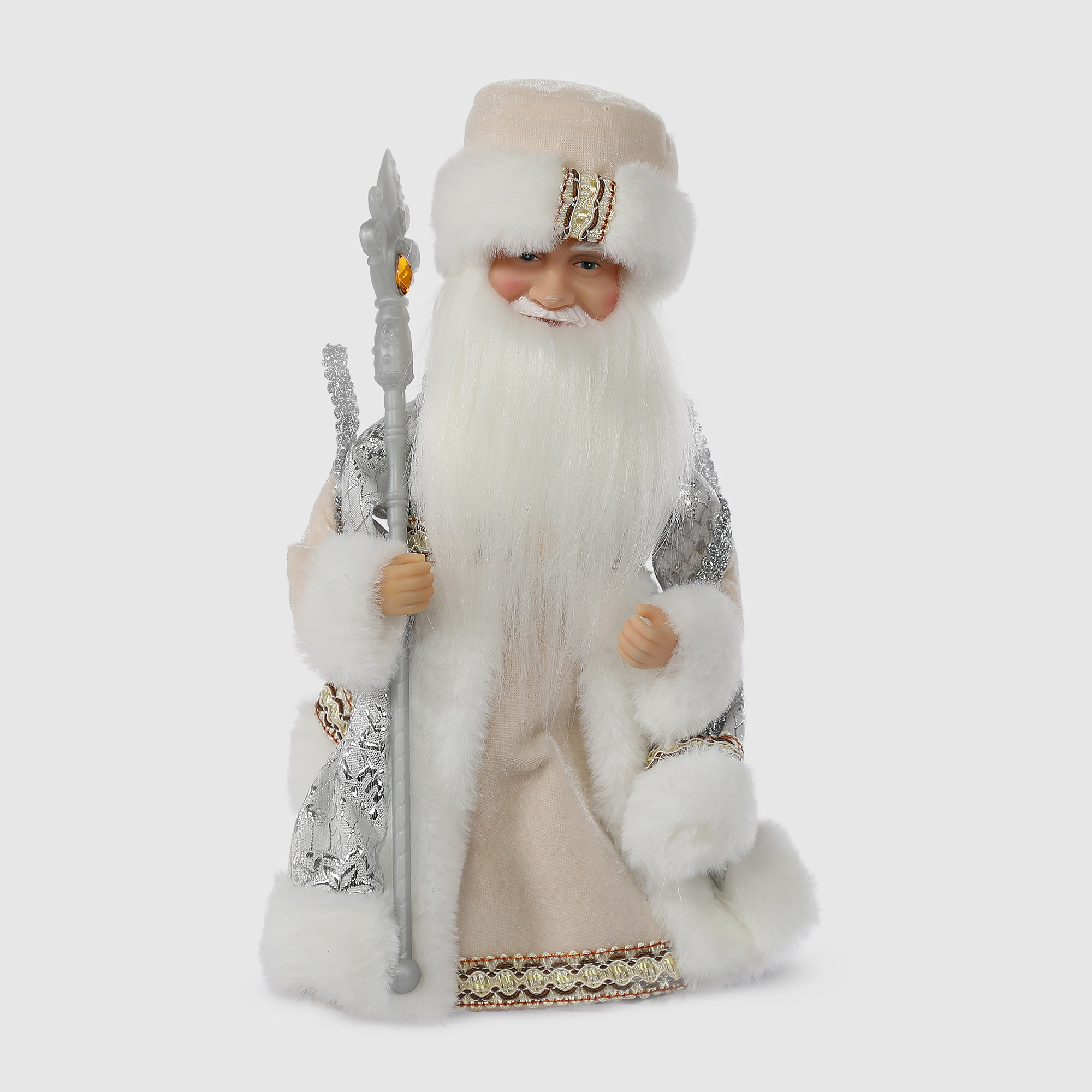 Фигура с мелодией Sote Toys Дед мороз в белой шубе 30 см