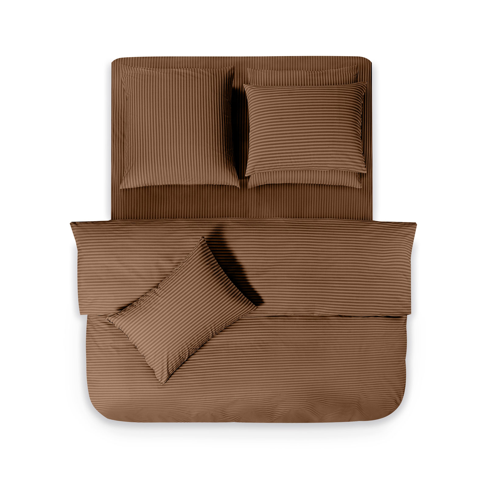 Комплект наволочек Medsleep Линдау коричневый 70х70 см - фото 5