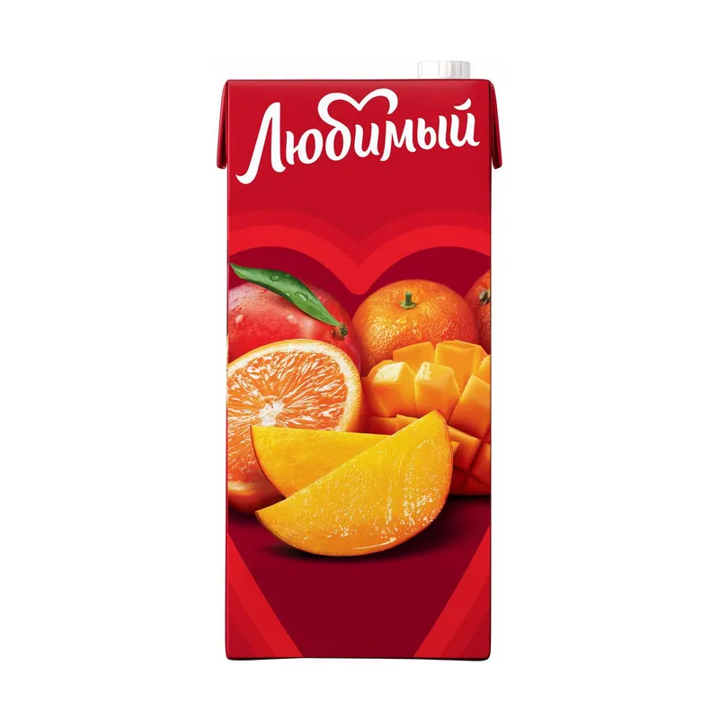 Сок Любимый Апельсин, 1,93 л нектар rich апельсин манго 0 33 литра 12 шт в уп