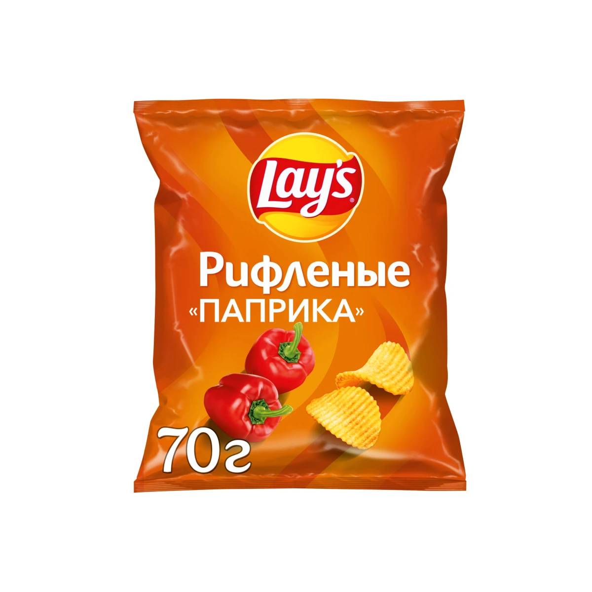 Чипсы Lays Рифленые Паприка 70 г чипсы рифленые московский картофель паприка 130 г