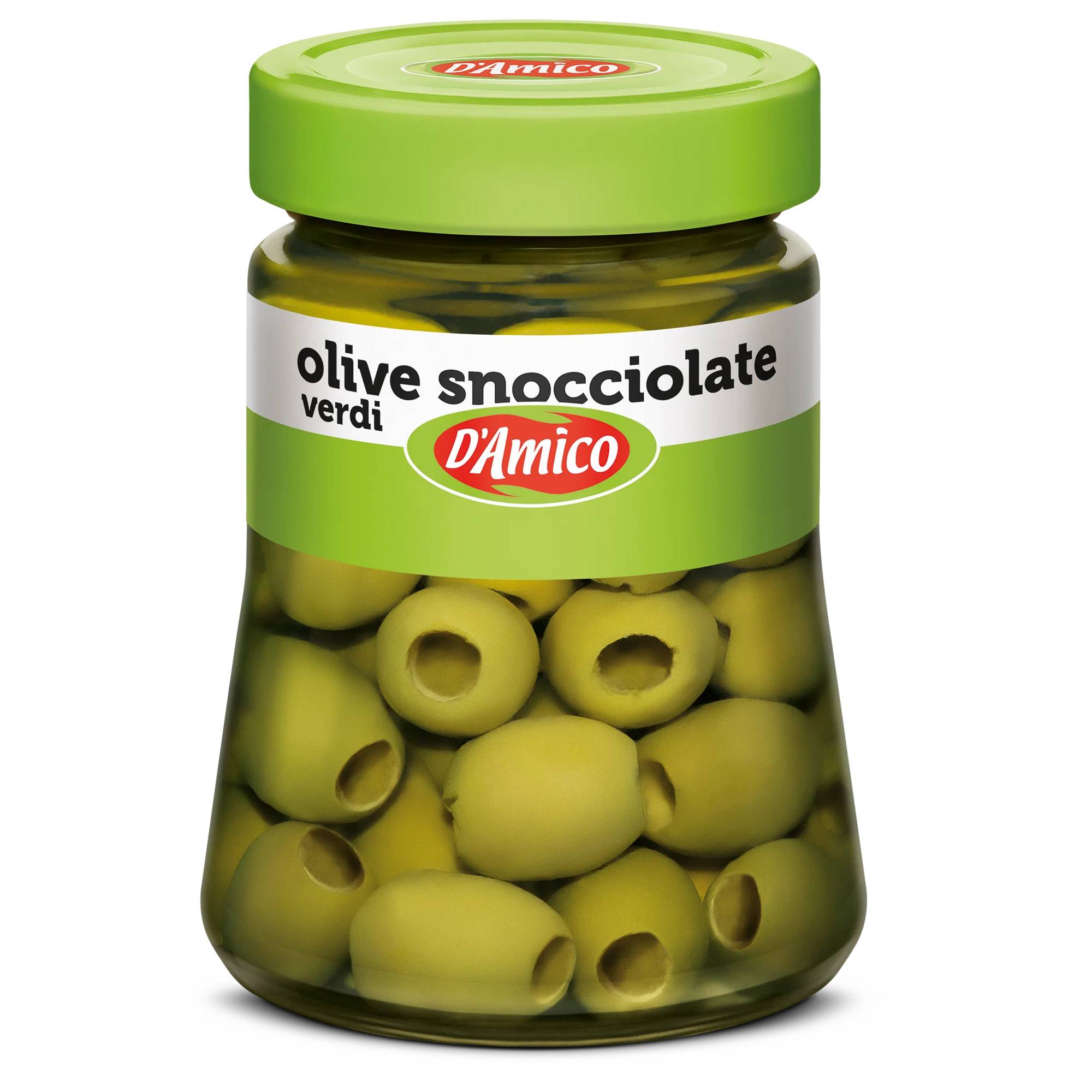 Оливки D`Amico зеленые без косточки 0,29 л