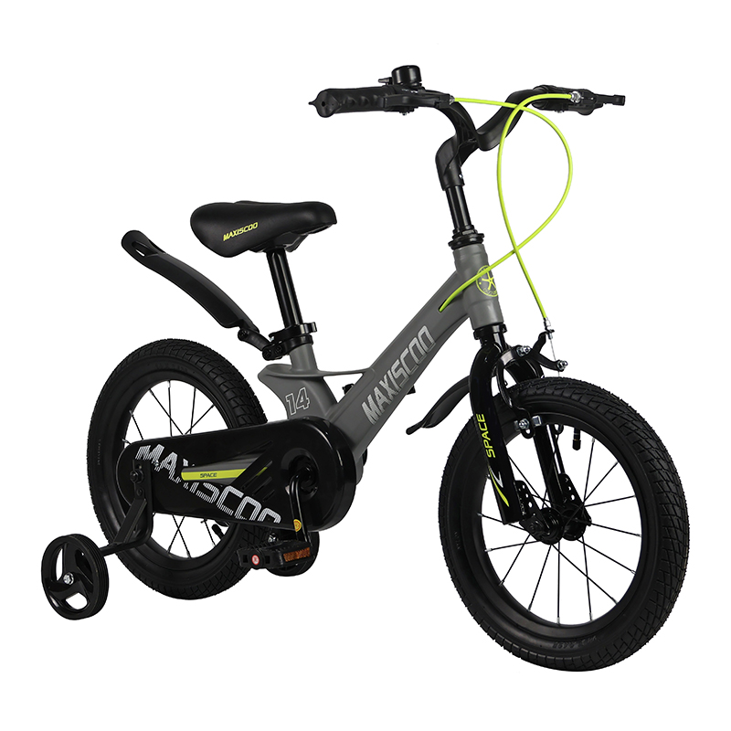 Велосипед детский Maxiscoo Space Стандарт Плюс 14 серый матовый - фото 1